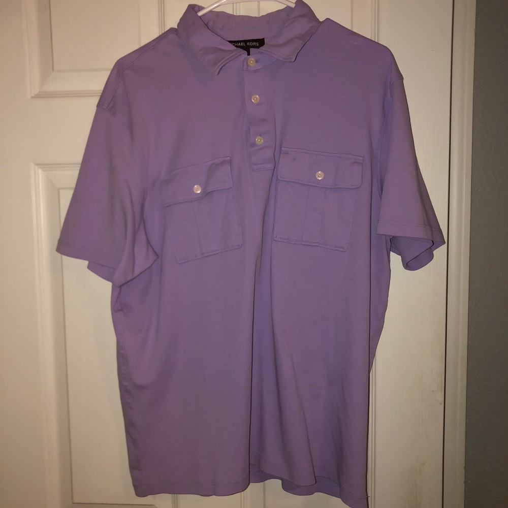 Micheal Kors, Lilac Shortsleeved Button Down